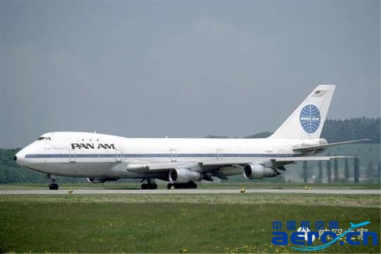 图4、在苏黎世机场的泛美航空波音747 摄于1985年5月